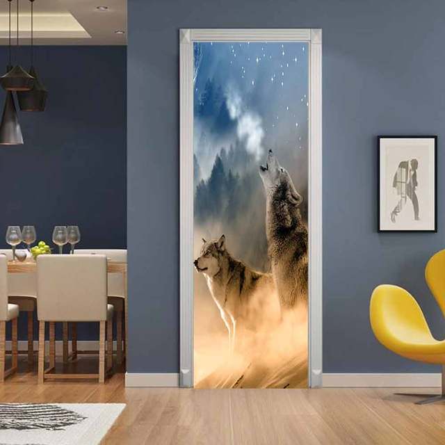 Glowing In the Night Castle Sticker Decals for Door Decoration Waterproof Removable Vinyl DIY Stickers Porte Princess Girls Room