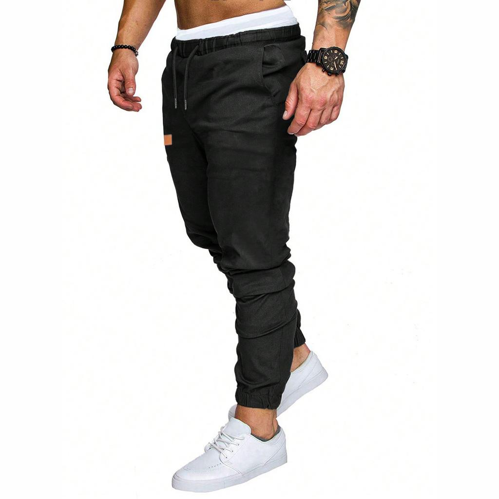 New Workwear Pants Men'S Fall Solid Color Casual Sports Loose Straight Pants Male