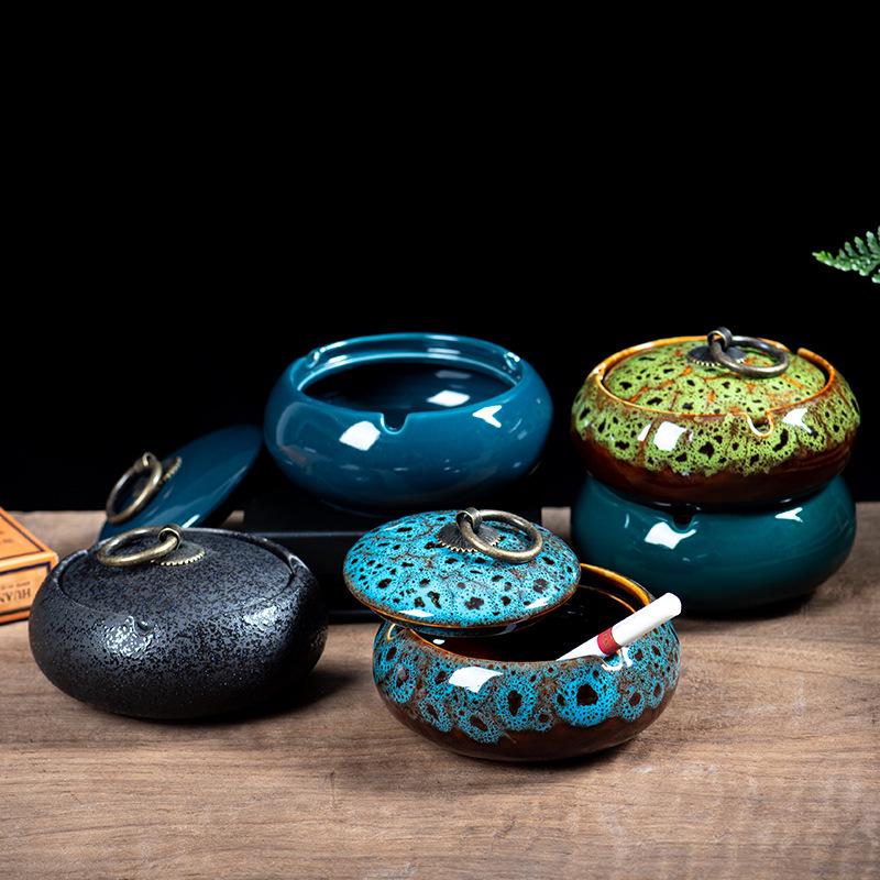Lidded Ashtray: Fly-Free, Stylish, Creative Trend for Cute Girl's Living Room