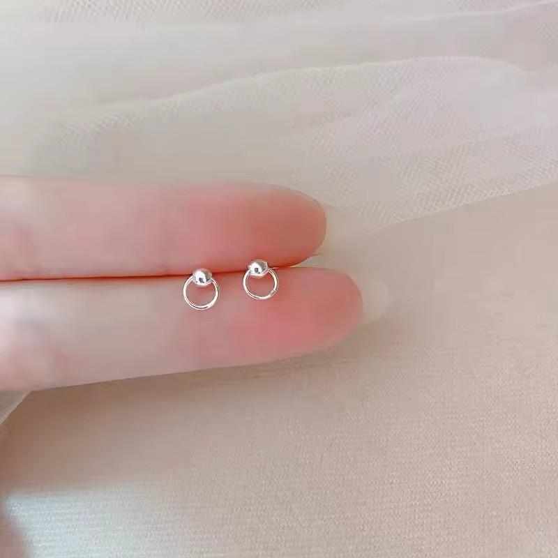 New Minimalism Earring 925 Silver Needle Allergic Protection Mini Small Heart Stud Earrings for Women Girls Jewellery