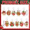10 Pairs Dangle Drop Diamond Art Earring Kit Christmas Cup Double Sided Mosaic Drill Earring Kits Xmas Party Ornaments Gifts