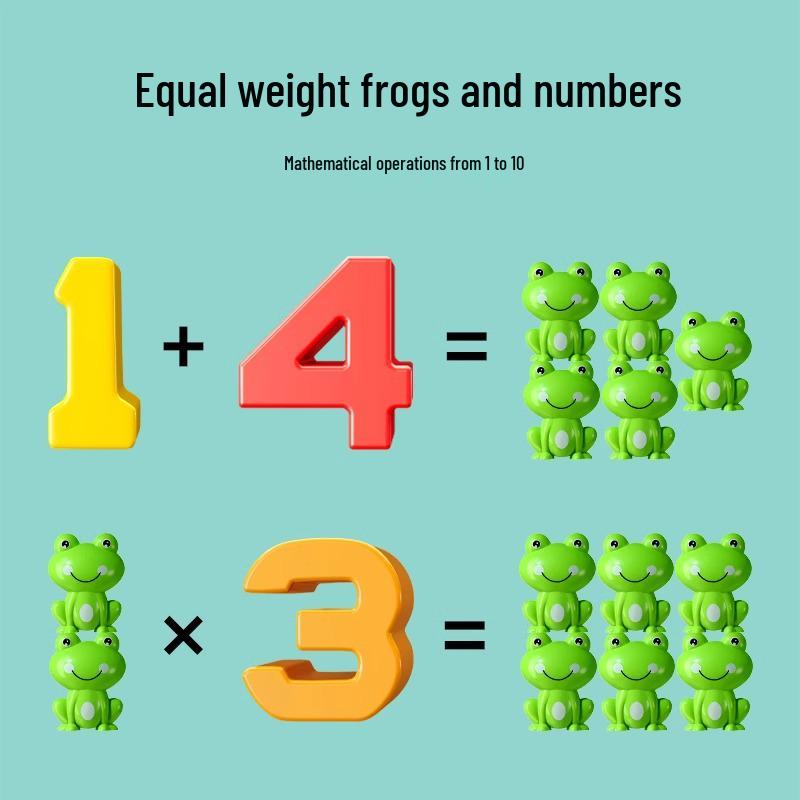 Douyin Frog Math Balance Scale: Early Education Puzzle Toy for Children's Cognitive and Logical Development
