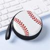 Small Ball Purses With Wristband Football Basketball Dinosaurs Printed Zipper Pouch For Coin Card Key Storage Earphone Box