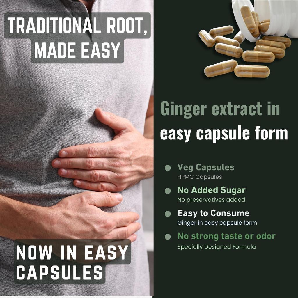 Bio-Ingwerwurzel (Zingiber officinale) Kapseln | 60 Stück