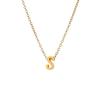 Elegant 18K Gold Titanium Letter Pendant Necklace - Durable and Versatile Clavicle Chain