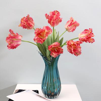 Yousheng Simulated Tulip Flower Faux Tulip with Long Stem Reusable Low Maintenance Fake Tulip for Flower Arrangement Home Office Wedding Decoration