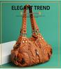 Large Capacity Soft Leather Single-Shoulder Crossbody Bag for Middle-Aged Women - Multi-Layer Casual Handbag