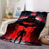 1pc Batman Red Flannel Blanket Soft Warm Throw for Home, Office, Travel, All Season Cozy Bedding Gift, Office