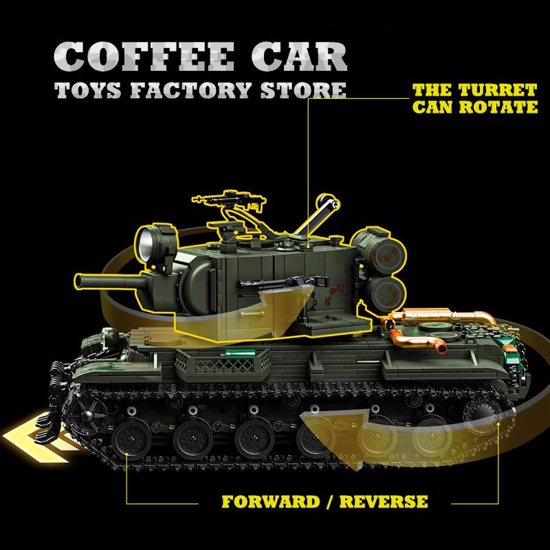 Non-Toxic New Heavy Tank V2 Building Bricks Ww2 Military Panzer Moc Blocks Puzzle Toys Army Soldier Armored Cars Model Birthday Gifts Diy