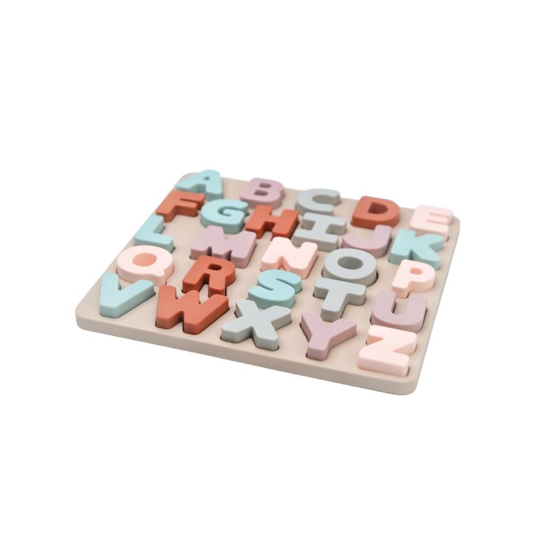 Silicone Educational Abc Puzzle Upper Case and Lower Case Letters for Gifts Child Birthday Guest Boys Girls Children Preschooler