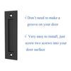 8-3/5\'\'Flat Black Flush Sliding Barn Door Finger Pull Handle Hardware