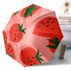 Fruit Print Automatic Umbrella Folding Umbrella with 8 Ribs Durable Plastic & Iron All-Season Travel Fashion Lovers