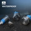 1 Pc Push Button Switch Metal Waterproof Latching Momentary LED Light Car Engine Power Switch Blue Red HMM