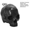Vintage Style Skull Ornament Resin Ornament, Dark Halloween Prop, Sturdy Atmosphere Decoration Durable Teaching Model, Matte Black Anatomy