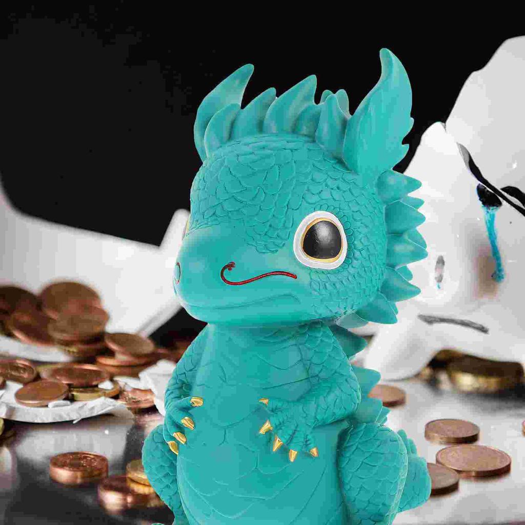 Dragon Piggy Bank Cartoon Coin Pot Kids Dinosaur Dragon-shaped Boys Girls Banks for Adults