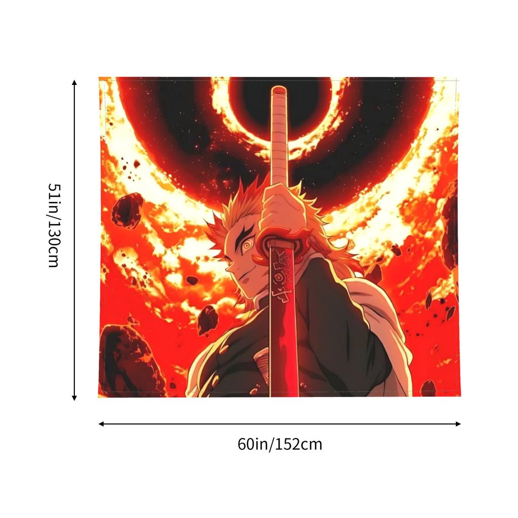 Demon Slayer Customized Cutecore Tapestry Shounen Manga Wall Hanging Blanket Tapestry Home Decor Items Wall Decorations