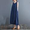 Sleeveless Plus Size Denim Vintage New In Dresses for Women Casual Loose Long Summer Dress