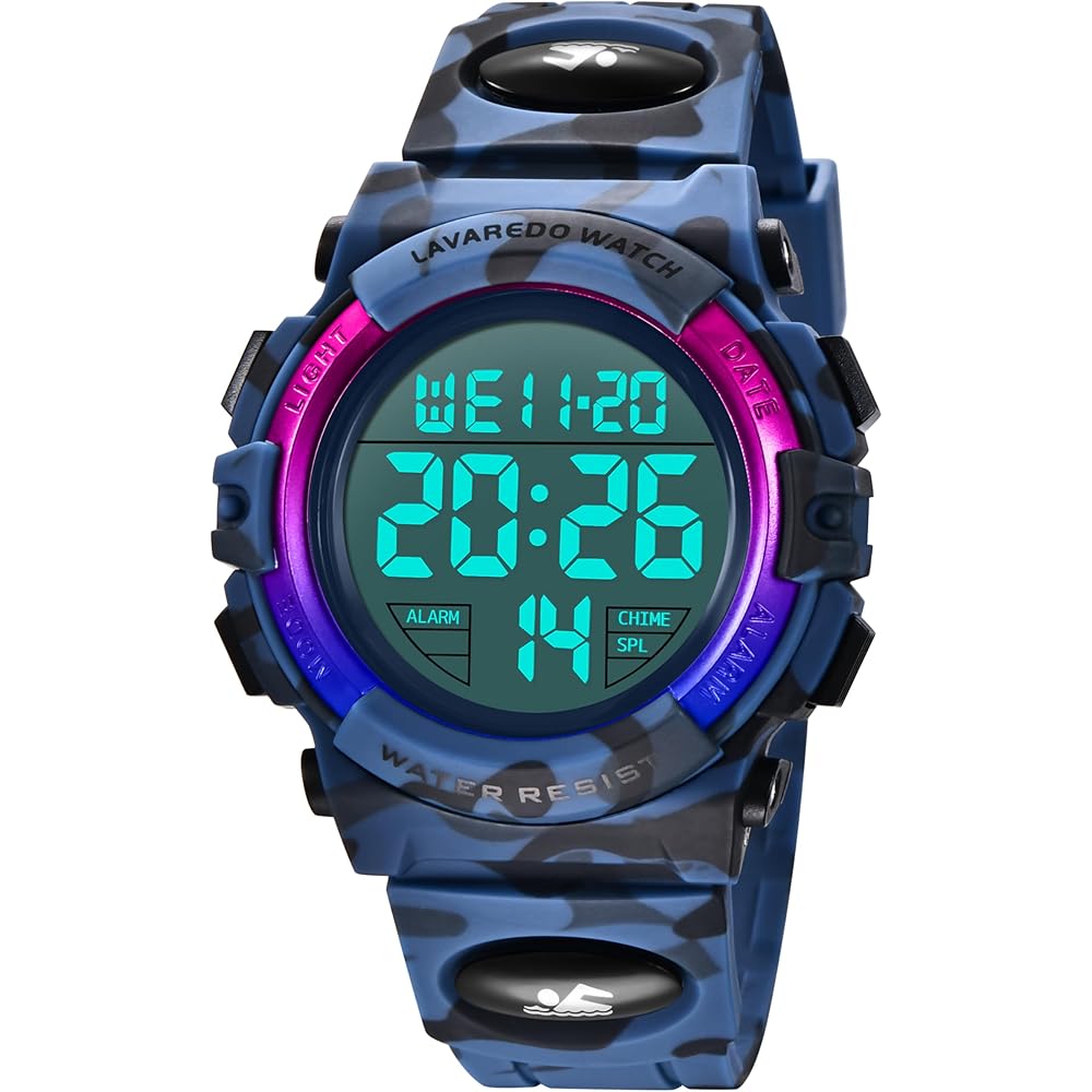 Kids Digital Sports Watch Waterproof 50M Multi-Function LED Display Stopwatch Date/Day Outdoor Boys Girls