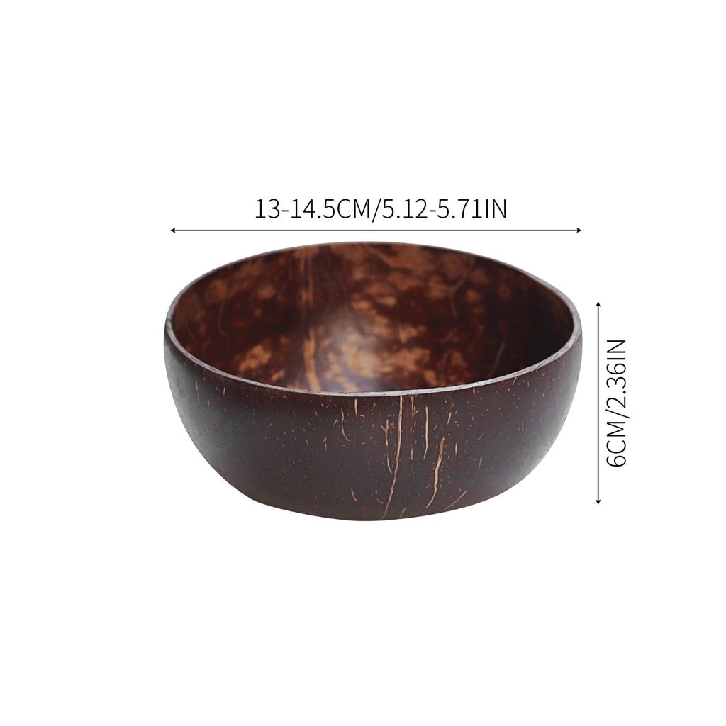 Natural Coconut Shell Bowl For Serving Dishes Wooden Salad Natural Coconut Shell Bowl Bowl Serving Utensils Breakfast Party