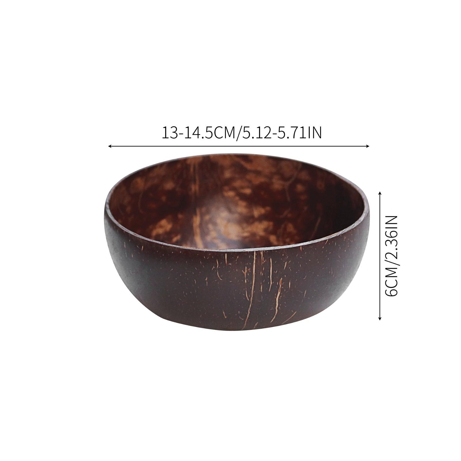 

Natural Coconut Bowl Set Handmade Wooden Tableware Wood Dessert Fruit Salad Mixing Ramen Storage Bowl Kitchen Tableware белый