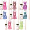 Cartoon Kitchen Cooking Apron Rabbit Sleeveless Double Pocket Household Cleaning Aprons for Adults Women Lady Cloth Protect