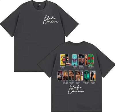 Rapper Eladio Carrion Album Cover 2025 Tour T Shirt Men Women Vintage 90s Hip Hop Street T-shirts Casual Loose Overd T-shirt#Color(4)