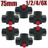 1/2/4/6X 75mm Car Heater Air Vent Ducting T Piece Exhaust Connector Dual Regulating Valve Flap For Webasto Diesel Parking Heater