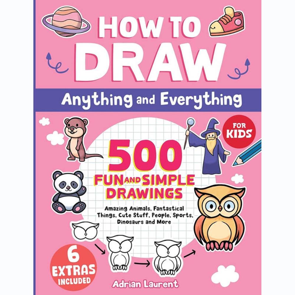 How To Draw Kids Painting Learning Book 500 Patterns Easy-to-Follow Beginner Grafitti Book Cute Animals Step-By-Step
