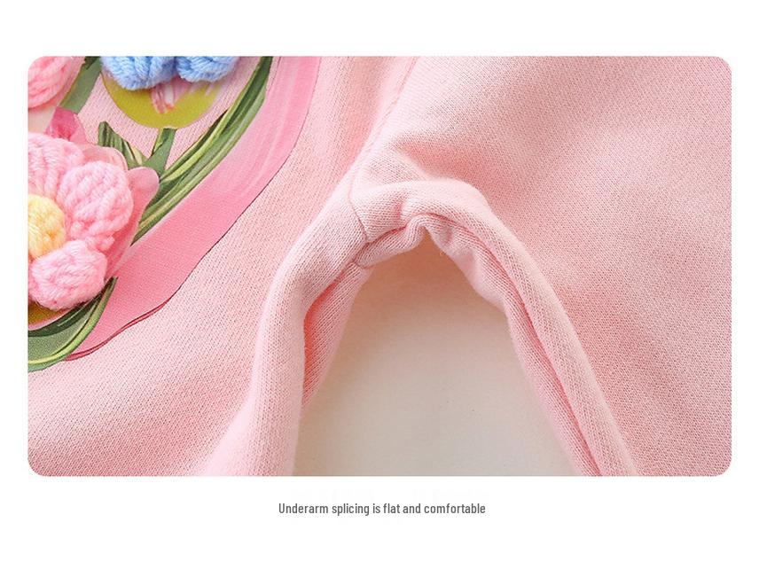 Toddler Girl Cotton Two-Piece: Fashionable Long Sleeve Sweatshirt Set for Spring & Autumn 2025