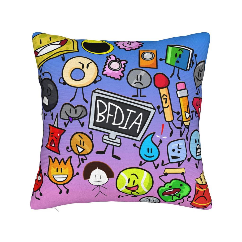 BFDI Inanimate Insanity All Characters Pillowcases Novelty Pillow Case For Couch Sofa Bedroom Comfy Pillow Cover