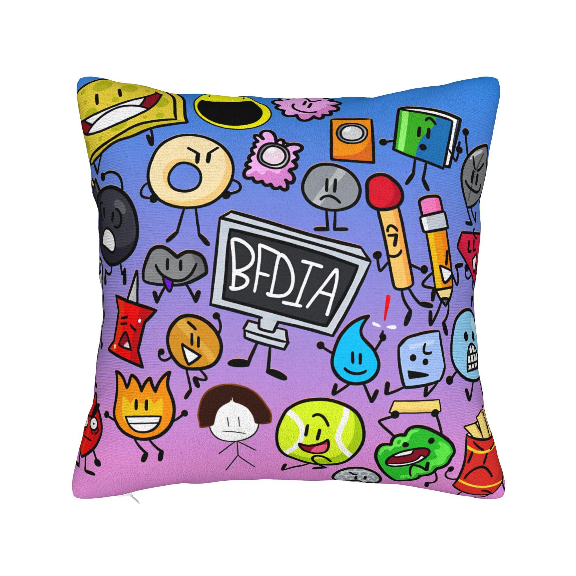 

BFDI Inanimate Insanity All Characters Pillow Cover Bfdi Pillowcase Cushion Cover Decor Bedroom Bed Home Comfort Throw Pillow 30cm x 30cm