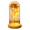 11K gold foil glass cover rose ornament, creative Mother's Day Valentine's Day birthday gift immortal bouquet