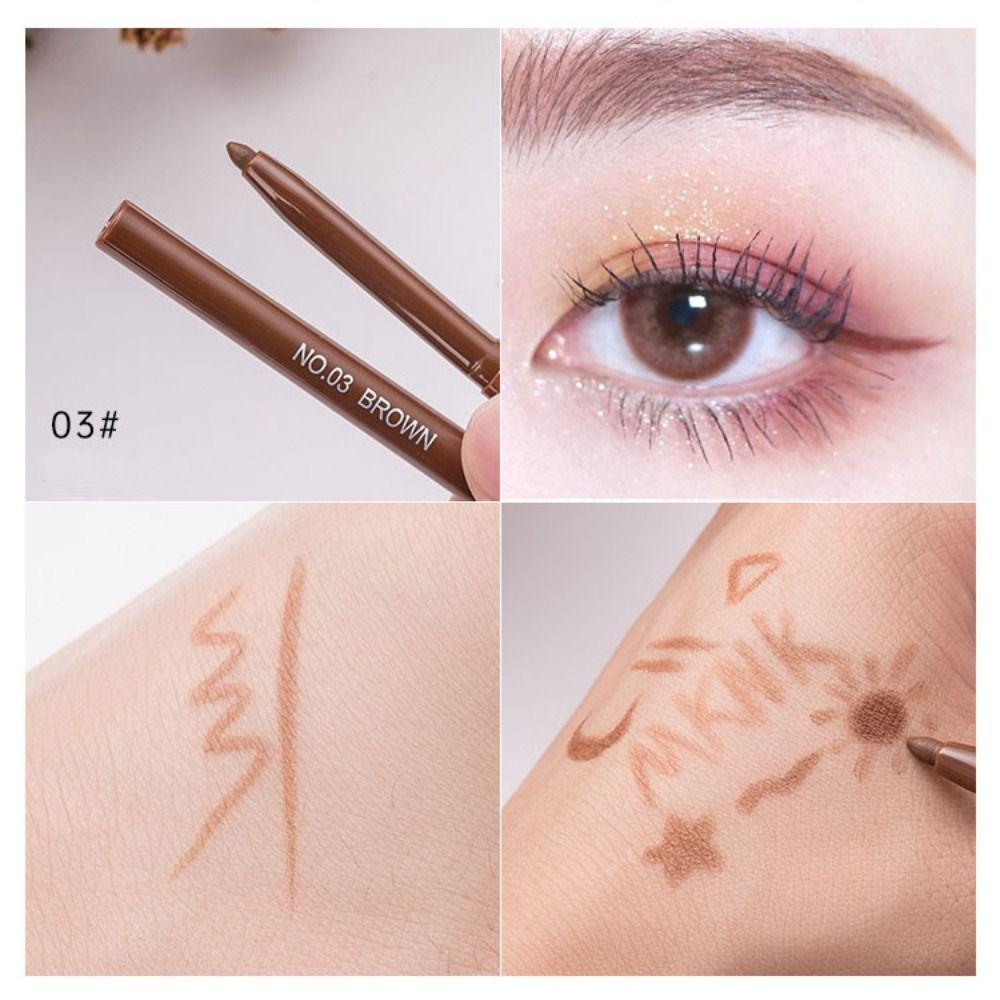 Myk Eyeliner Blyant Langvarig Øyenskygge Blyant Pigment Gel Eyeliner Penn Kvinner