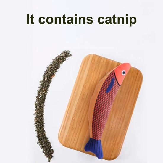 Simulation Fish Shape Interactive Self-healing Fish Cat Toy Cat Self-Happy Pillow Bite-resistant Plush Pillow