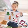 Non-Toxic 8Pcs Christmas Puzzle Stickers Kids Cartoon Santa Snowman Xmas Tree Stickers Party Decoration Diy Assemble Waterproof Stickers