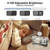 Home LED Digital Clock Large Display Loud Vibrating Alarm Mirror Night Light Snooze Dimmer for Bedroom Kid Heavy Sleeper