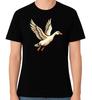 Flying Goose Bird Illustration Unisex Graphic T-Shirt Nature Animal Tee