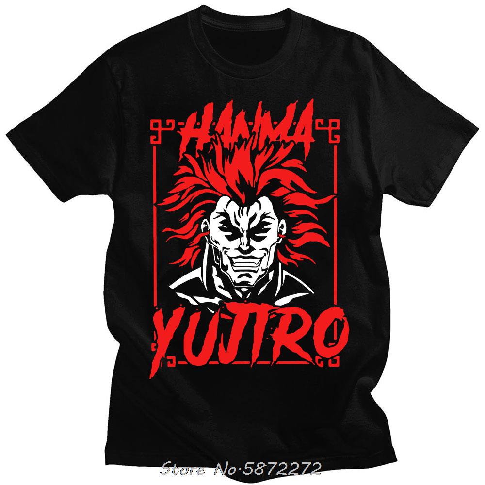 Baki The Grappler Anime Unisex T-Shirt Yujiro Hanma Lässiges Unisex Baumwoll-T-Shirt Kleidung Für Teenager Klassisches Punk-T-Shirt T-Shirt Kleidung