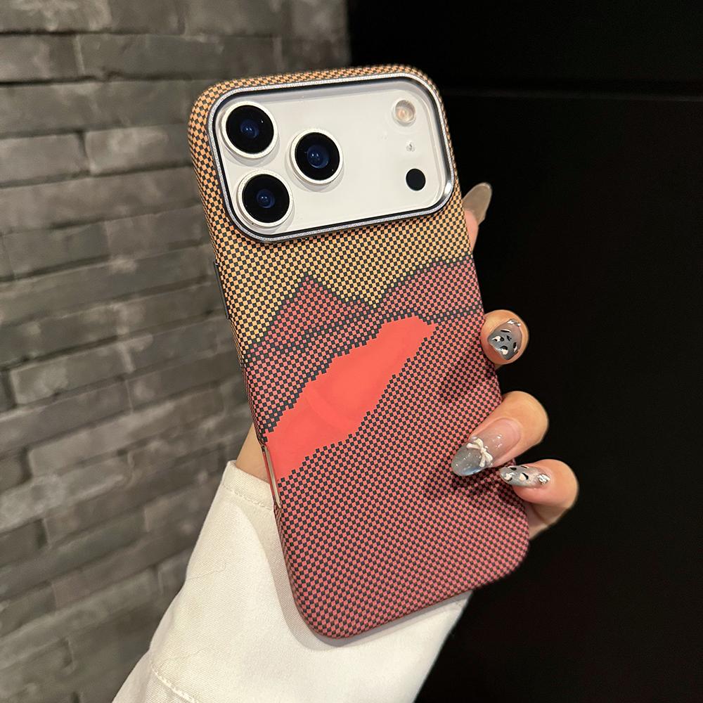 Luxury Premium Carbon Fiber Case For iPhone 17 Air 16 15 14 Pro Max Plus For Magnetic Patterned Alloy Lens Frame Protect Cover