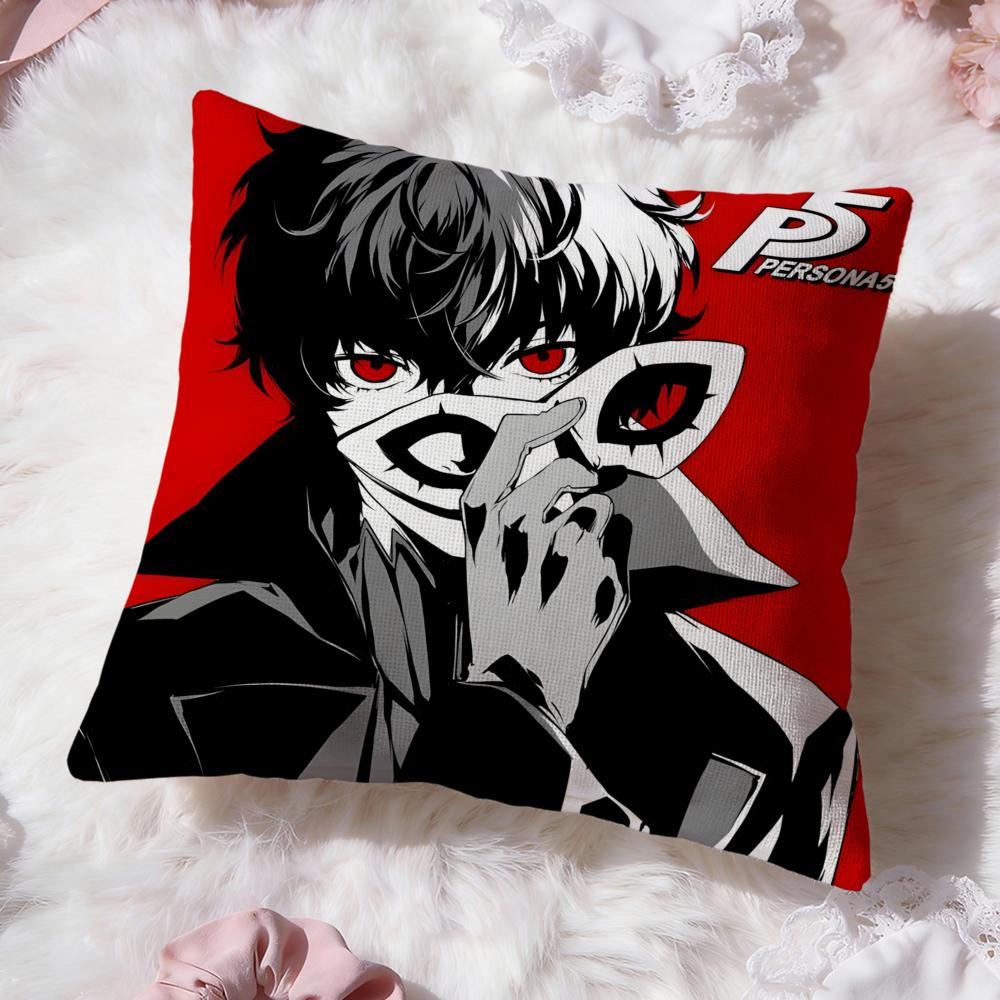Game p-Persona 5 Cushion Cover Premium Comfort Reversible Pillow Cove -Two In One Design for Any Room & Car Interior