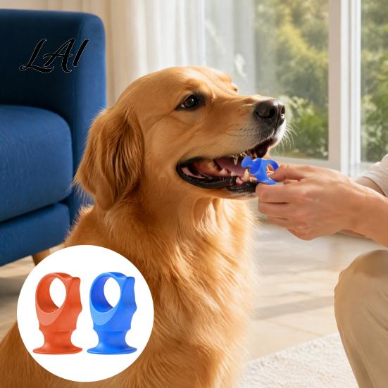 Pet Oral Health Care Toothbrushing Assistant for Dogs Cats Silicone Bite Block Tool to Allow Puppy Teeth Cleaning Supplies You Brush Your Pet's