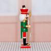 Nutcracker Christmas Decor 14 Inch Wooden Nutcracker Soldier Traditional Collectibles Christmas Table Centerpiece For Bookshelf