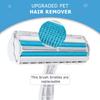 Pet Hair Roller Remover Lint Brush 2-Way Dog Cat Comb Tool Convenient Cleaning Dog Cat Fur Brush Base Home Furniture Sofa Clothe