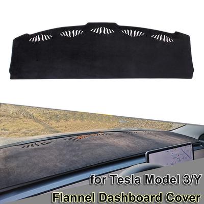 For Tesla Model 3 Y Accessories 2023 Dashboard Covers Mat Rear Windowsill Sun Shade Protector Cushion Fannel Pad Interior Parts