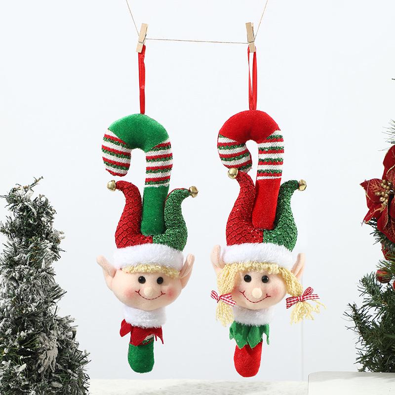 Plush Elf Doll Ornaments for Christmas Tree & Decor