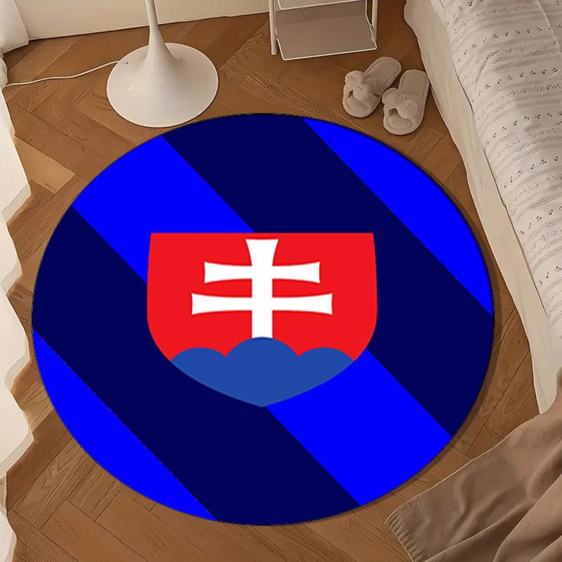 Slovakia's Bratislava Team Round mat, Anti-slip Circle Carpet Chair rug For livingroom,Bedroom, doormat home decor Gift Christmas Gifts