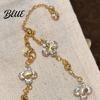 Comfortable Bracelet Women Bracelet Four-Leaf Clover Design Casual Adjustable Chain