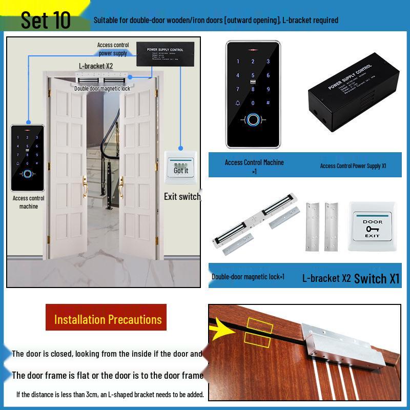 All-in-One Waterproof Fingerprint Access Control System with Password and Card Swipe