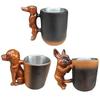 Handgefertigte Dackel Tasse Niedlicher 3D Dackel Griff Kaffee Tasse Einzigartige Hunde Kaffee Tassen Geschenk Für Hunde Besitzer Und Haustier Liebhaber Kollektion 2025