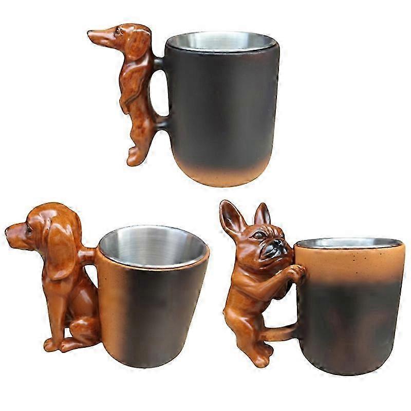 Handgefertigte Dackel Tasse Niedlicher 3D Dackel Griff Kaffee Tasse Einzigartige Hunde Kaffee Tassen Geschenk Für Hunde Besitzer Und Haustier Liebhaber Kollektion 2025